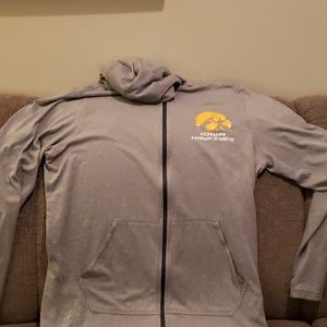 Iowa Hawkeye lightweight zip up hoodie.